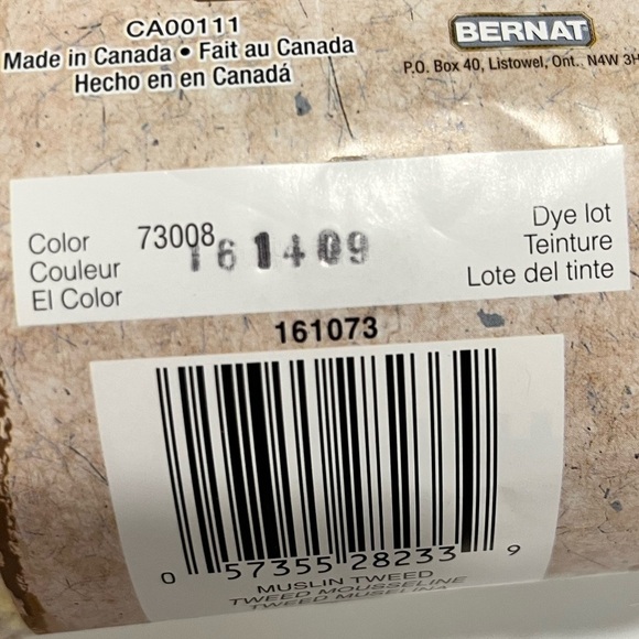 Bernat Tweedsome lot of 6 skeins in Muslin Tweed Luxury Soft Mohair Blend yarn - Picture 3 of 5